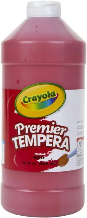 Crayola Premier Tempera Paint Red, 32-oz. Size, 1 Unit, Quart