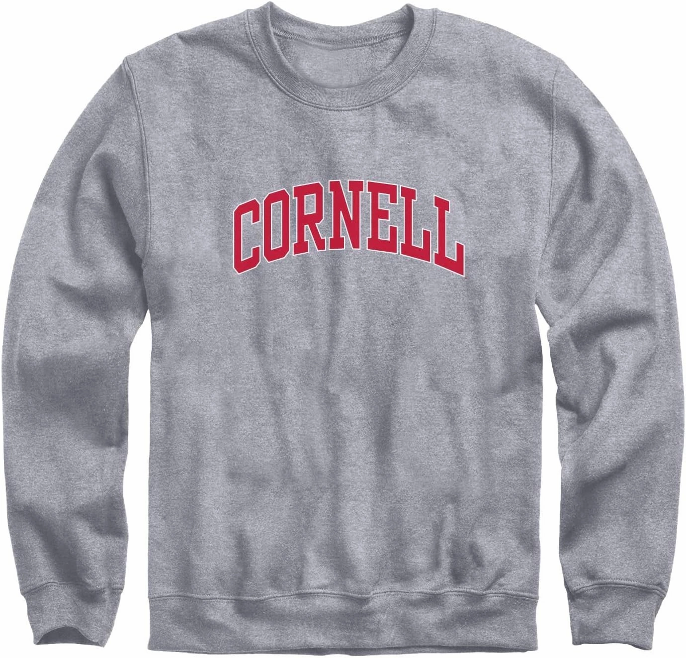 Crewneck Sweatshirt, Unisex, Essential Logo, Premium Grey Heavyweight Cotton Blend Fleece