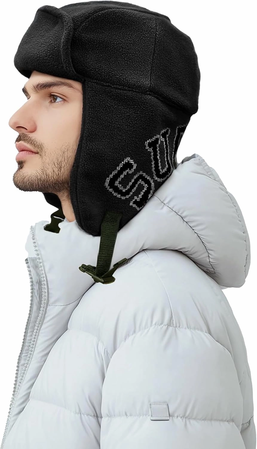Croogo Winter Faux Fleece Trapper Hats Warm Earflap Hat Ushanka for Men Women Baseball Cap with Ear Flaps