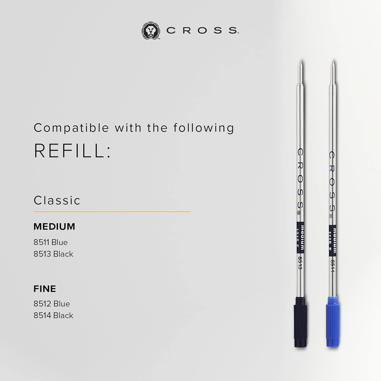 Cross Coventry Refillable Ballpoint Pen Presented in a Everyday Gift Box - Medium Point, Black Ink, Polished Chrome & Gold