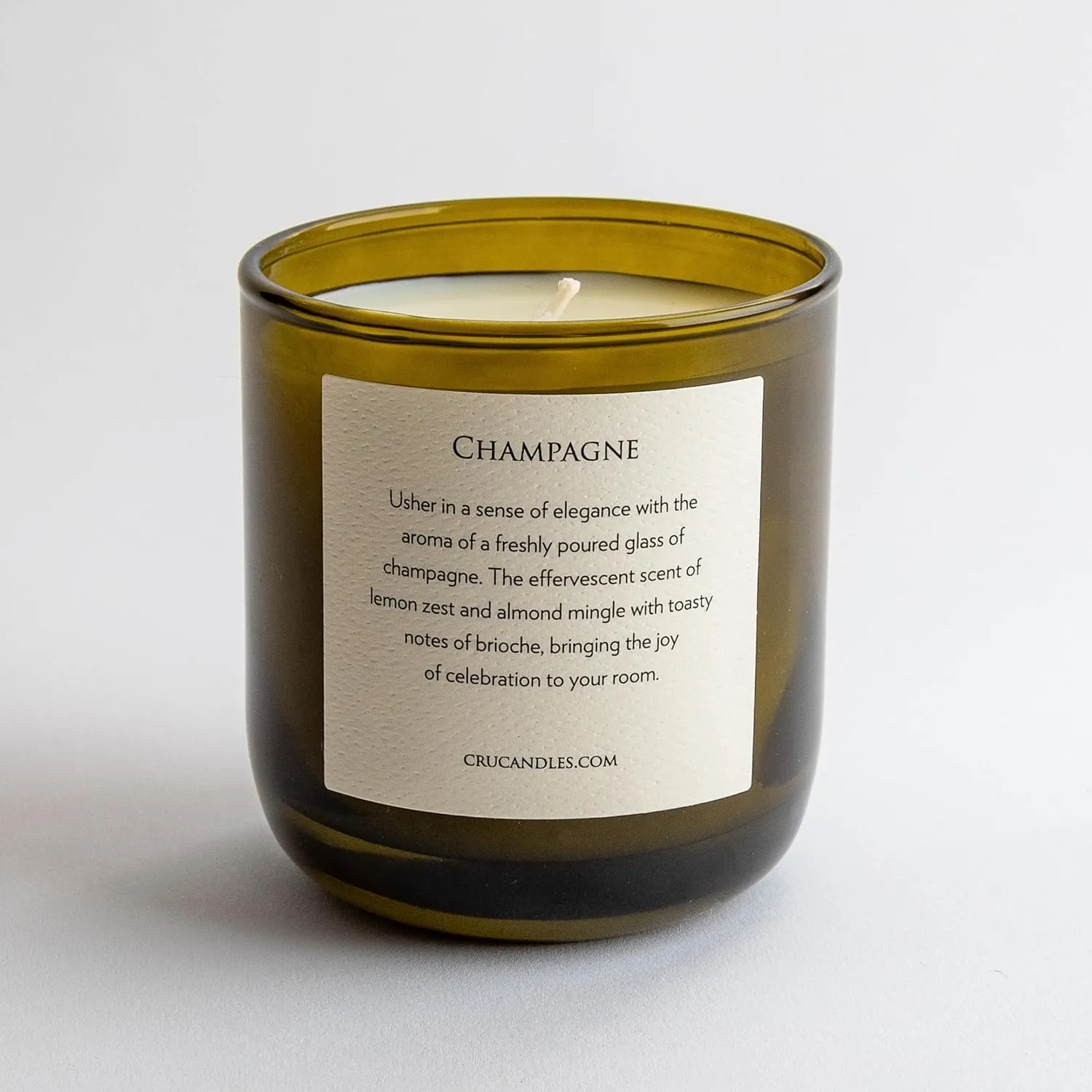 Cru Candle Wine Scented Candles - Extra Strong Champagne Scented Soy Candles, Hand-Poured Rech Scent Candle Gifts for Sommelier, Wine Lovers Gifts for Women, Aroma Scent - Champagne Soothing Fragrance