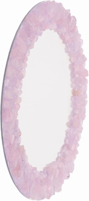 Crystal Stone Makeup Mirror Portable Decorative Vanity Mirror for Home Decor Unique Artisan Craftsmanship for Birthdays Weddings and Daily Use