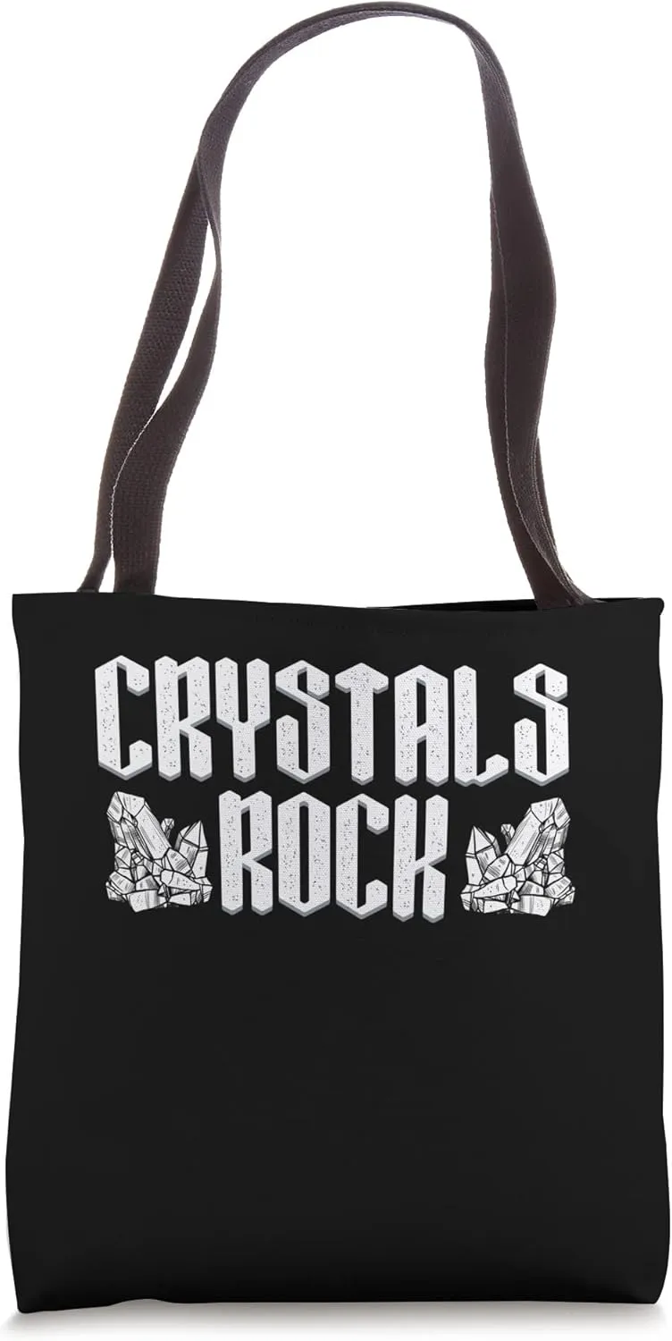 Crystals Harder Than Rock Stone Elements Crystal Tote Bag