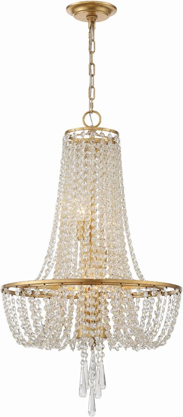 Crystorama Arcadia 4 Light Antique Gold Chandelier
