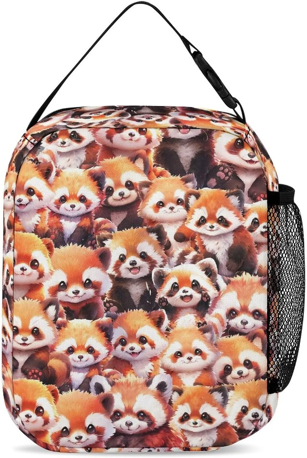Custom Red Panda Backpack with Lunch Box & Pencil Case for Kids Girls Boys School, 16 Inch Cute Red Pandas Bookbag, School Backpack for Students Children, Lightweight, Large Capacity