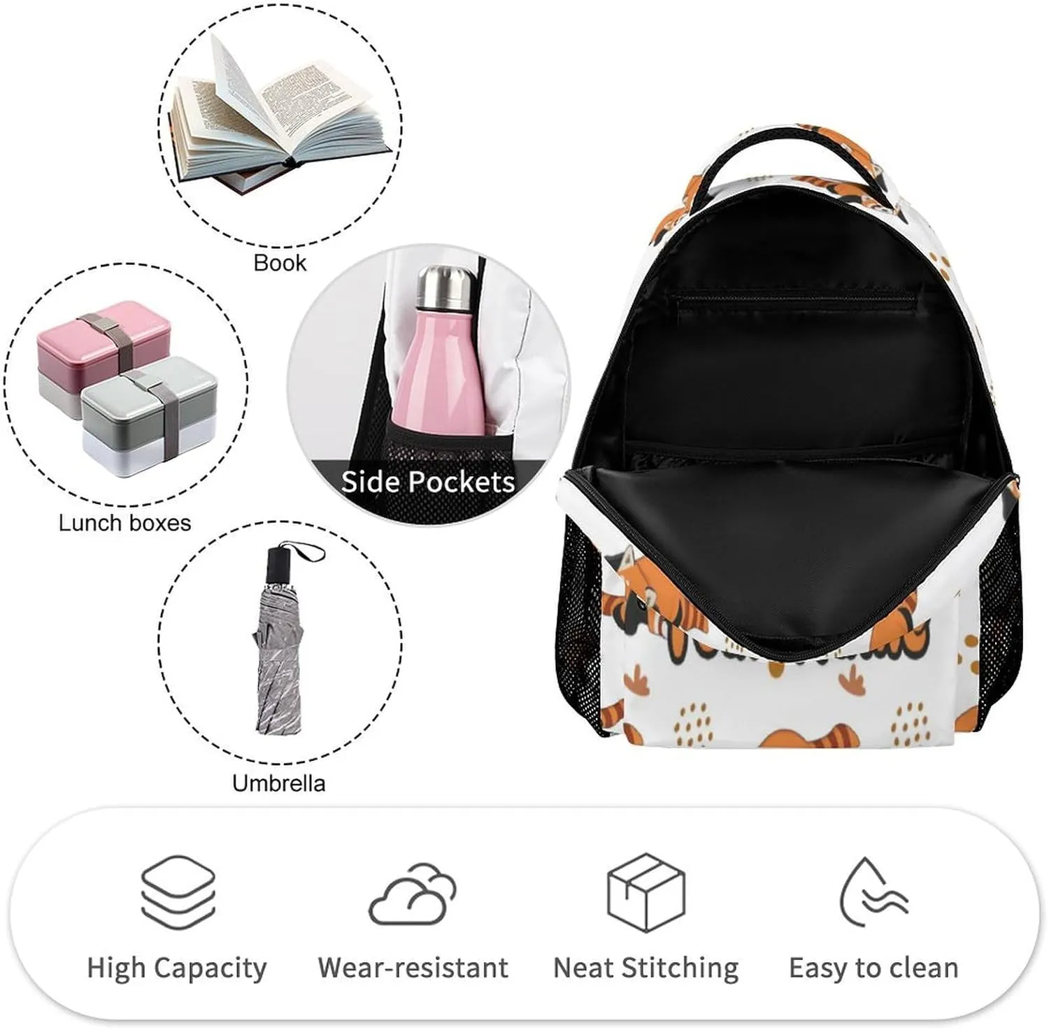 Custom Red Panda School Backpack for Kids Girls Boys, 16 Inch Cute Red Pandas Themed Bookbag, Personalized School Backpack for Students Children, Lightweight, Large Capacity