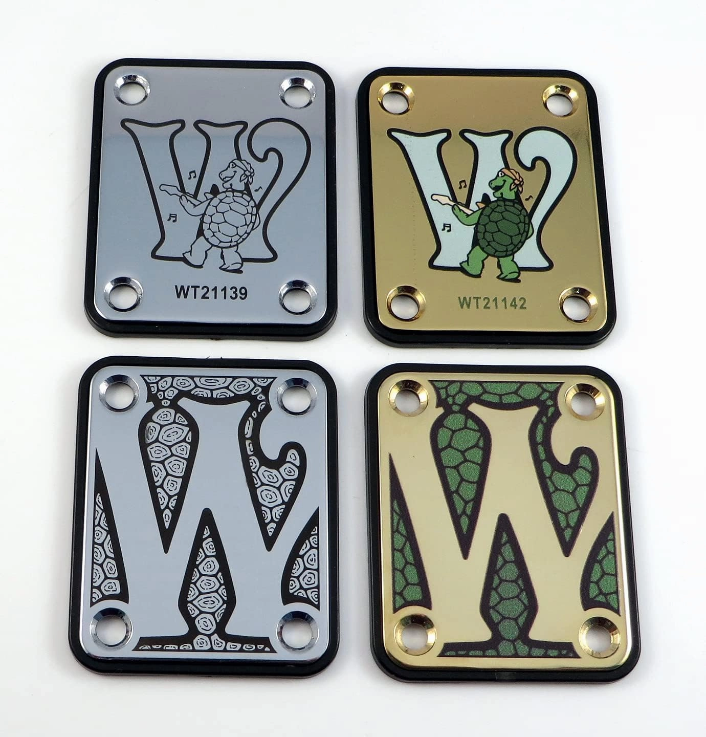 Custom Neck Plate Designs for Warmoth Guitar Builders - Choose Design and Color