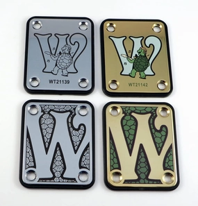 Custom Neck Plate Designs for Warmoth Guitar Builders - Choose Design and Color
