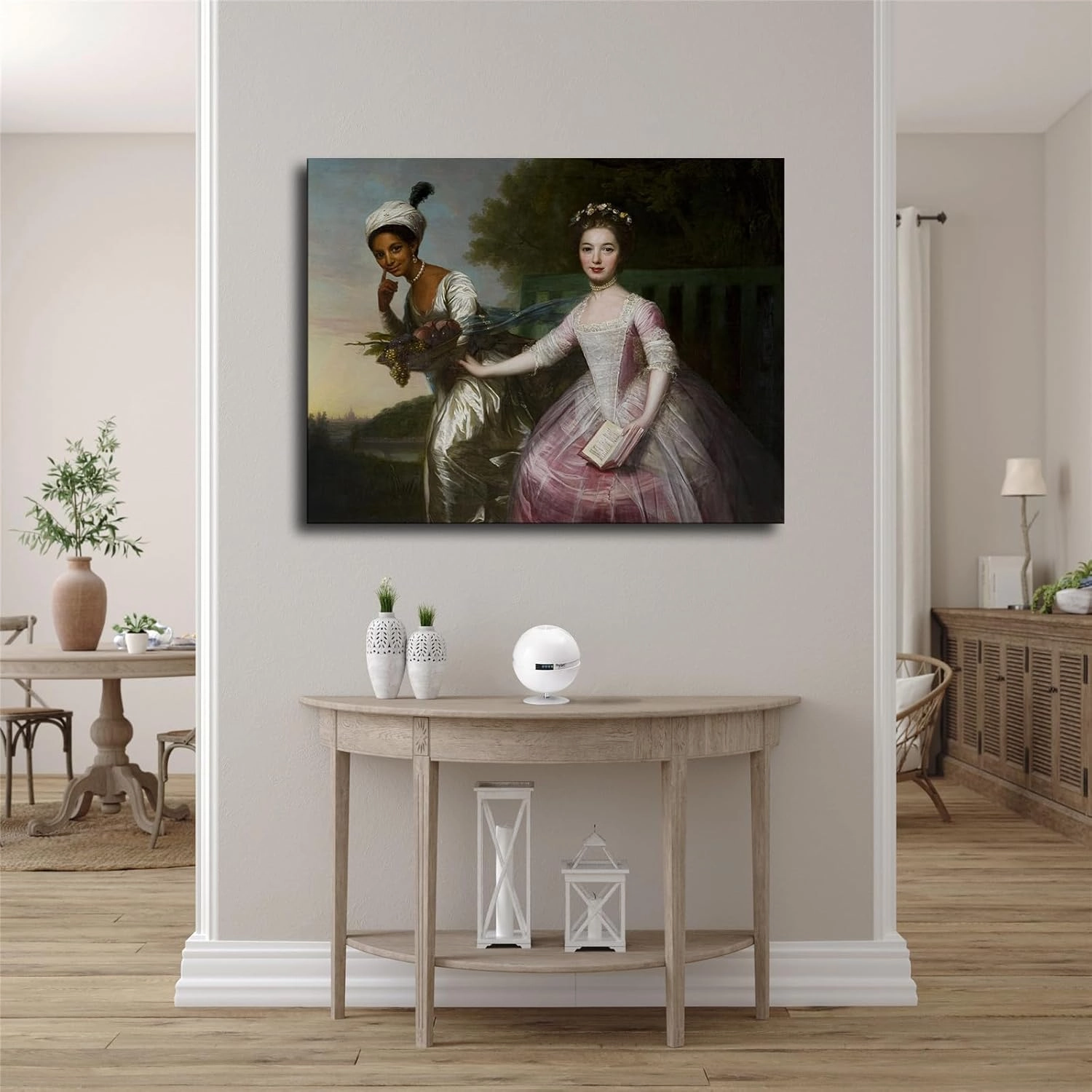 CWXHYL Dido Elizabeth Belle By Johann Zoffany Poster Art Print Canvas Wall Art Kitchen Living Room Classroom Bedroom Office Home Aesthetic Decoration (08x10inch Framed)