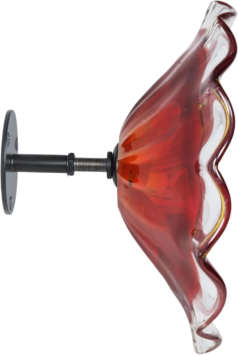 Dale Tiffany AW23137-D9 Fiore Bloom Hand Blown Flower Art Glass with Wall Mounting Bracket, Red, 9-Inch Diameter