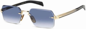 David Beckham DB 7109/S Gold Black/Blue 56/20/145 men Sunglasses
