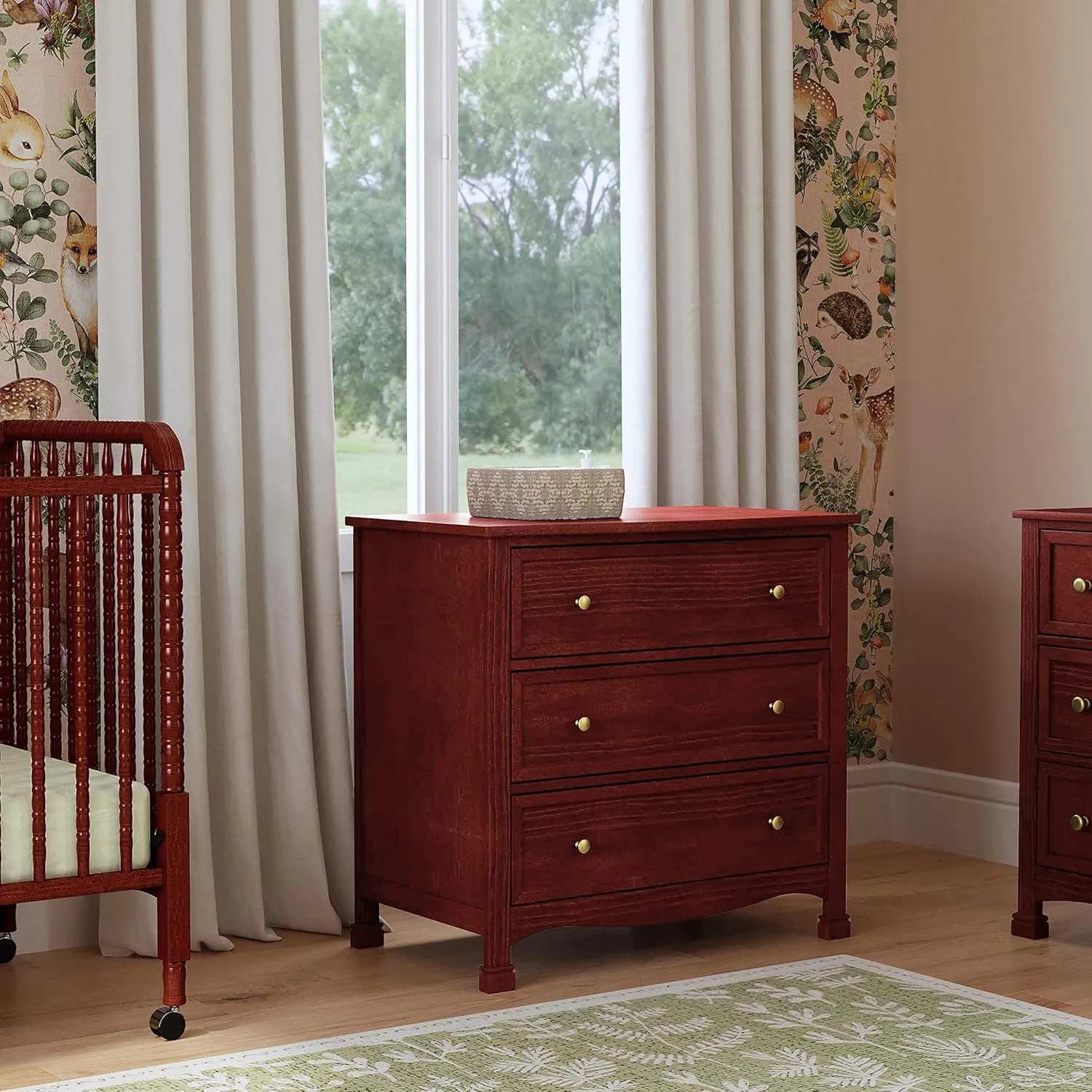 DaVinci Kalani 3-Drawer Dresser in Rich Cherry, Greenguard Gold Certified