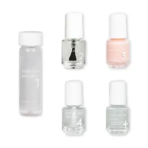 Dazzle Dry Mini Kit 4 Step System - Livin' La Vida Yoga, a soft and pale creamy pink with a hint of diamond dusted shimmer. Semi-sheer cream. (5 Piece Kit / 5 Manicures)