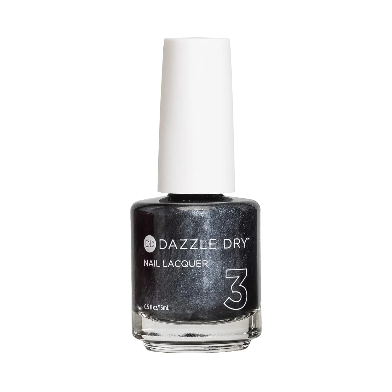 Dazzle Dry Nail Lacquer (Step 3) - Bold - A full coverage shimmer, dark gunmetal gray/black. (0.5 fl oz)