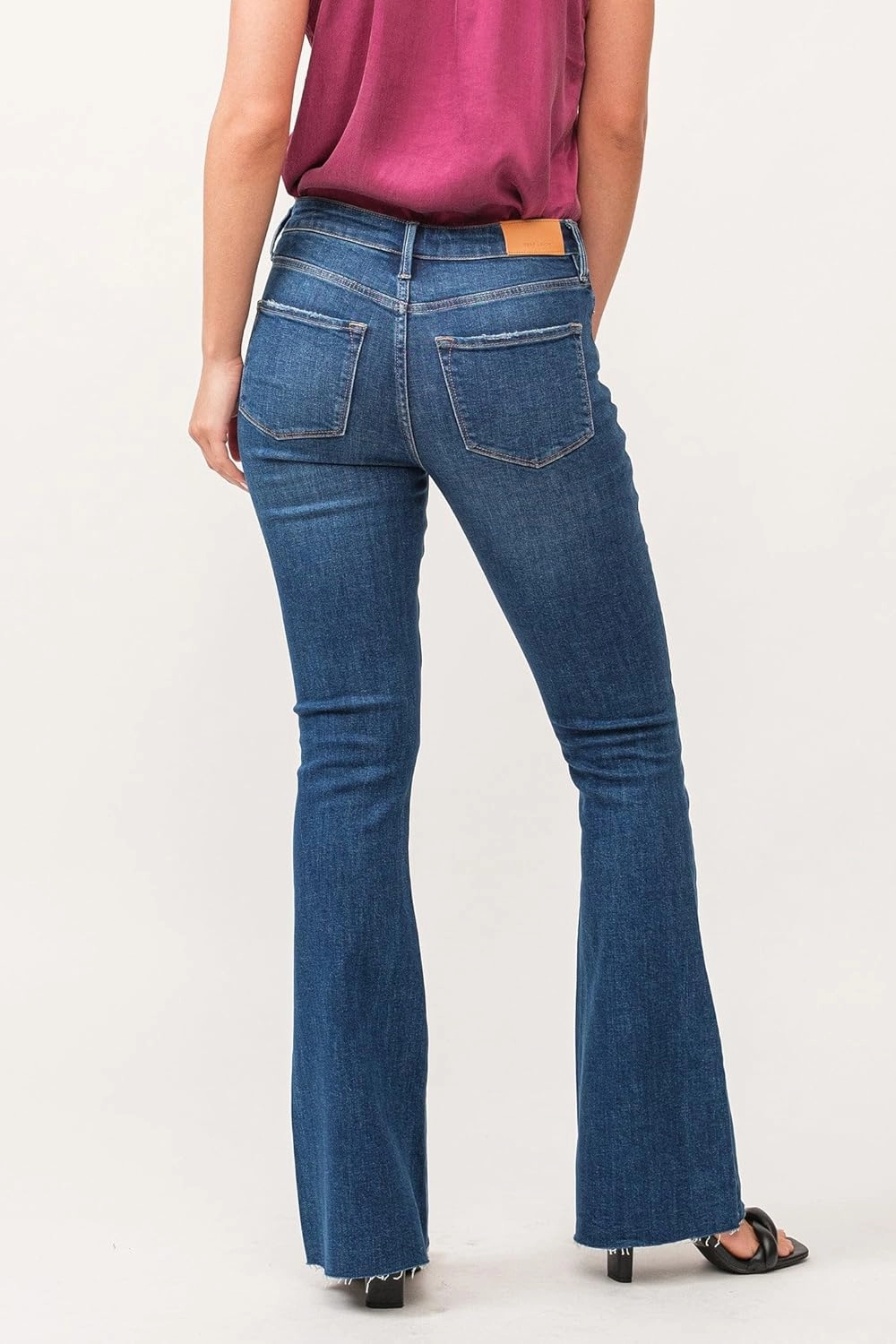 DEAR JOHN Rosa Flared Women's Jeans Mid Rise Full Inseam Comfort Stretch Denim
