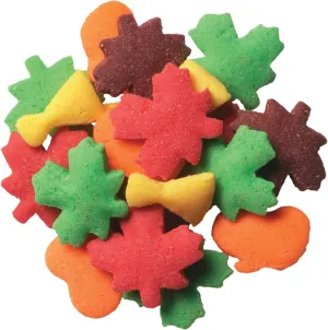 DECOPAC Harvest Thanksgiving Quins, 18oz, Fancy Sprinkles In Pumpkin, Leaf & Haystack Shapes, Candy Sprinkles in Handheld Container, Edible Sprinkles For Celebration Cakes, Cupcakes, Cookies