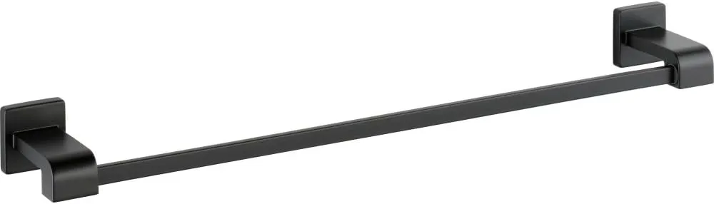 Delta 77524-BL Ara 24-in Wall Mount Towel Bar Bath Hardware Accessory in Matte Black