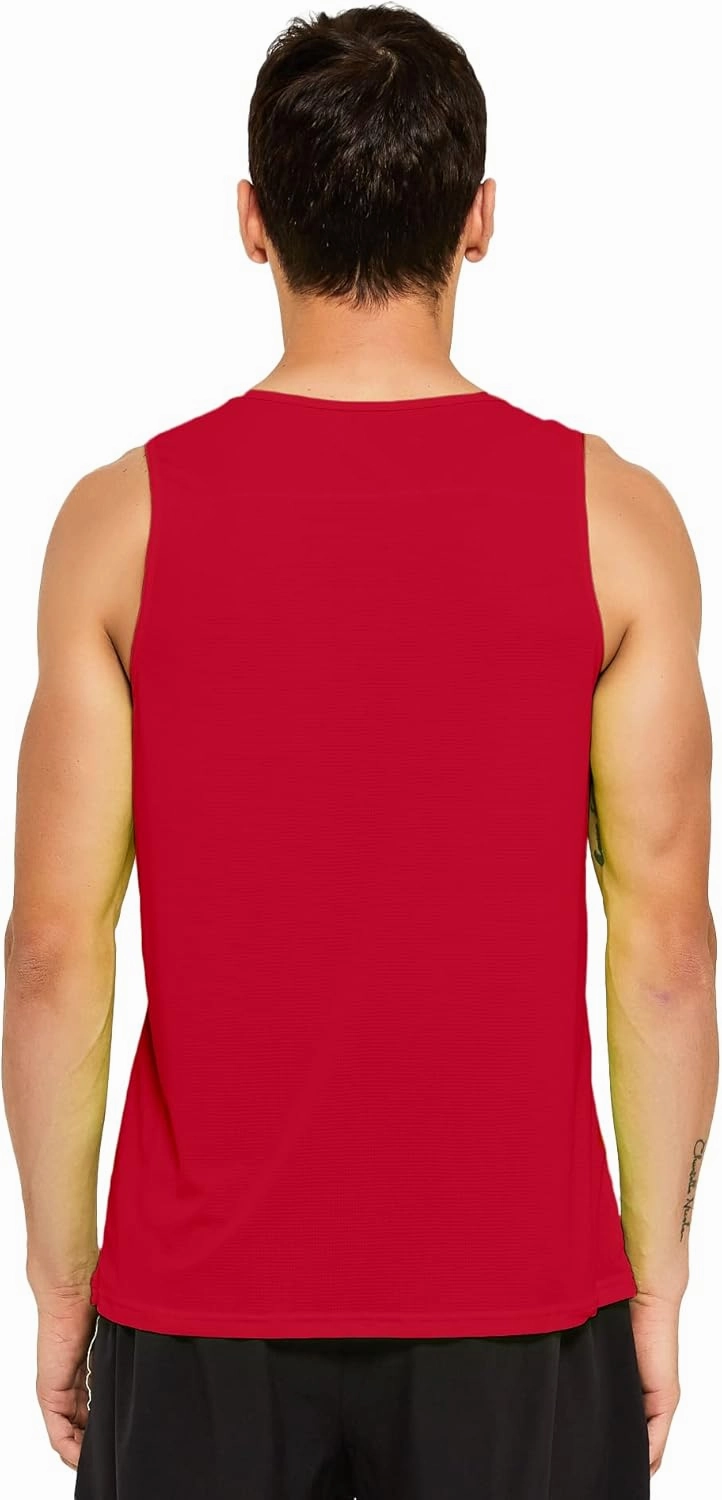 DEMOZU Men's Neon Running Tank Top Workout Gym Athletic Swim Marathon Tank Top