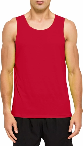 DEMOZU Men's Neon Running Tank Top Workout Gym Athletic Swim Marathon Tank Top