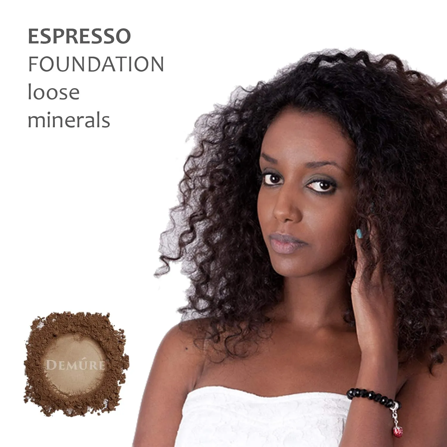 Demure Mineral Make Up, Mineral Foundation Makeup, Concealer Makeup, Natural Makeup Made with Pure Crushed Minerals, Loose Face Powder. Demure Mineral Makeup (Espresso)