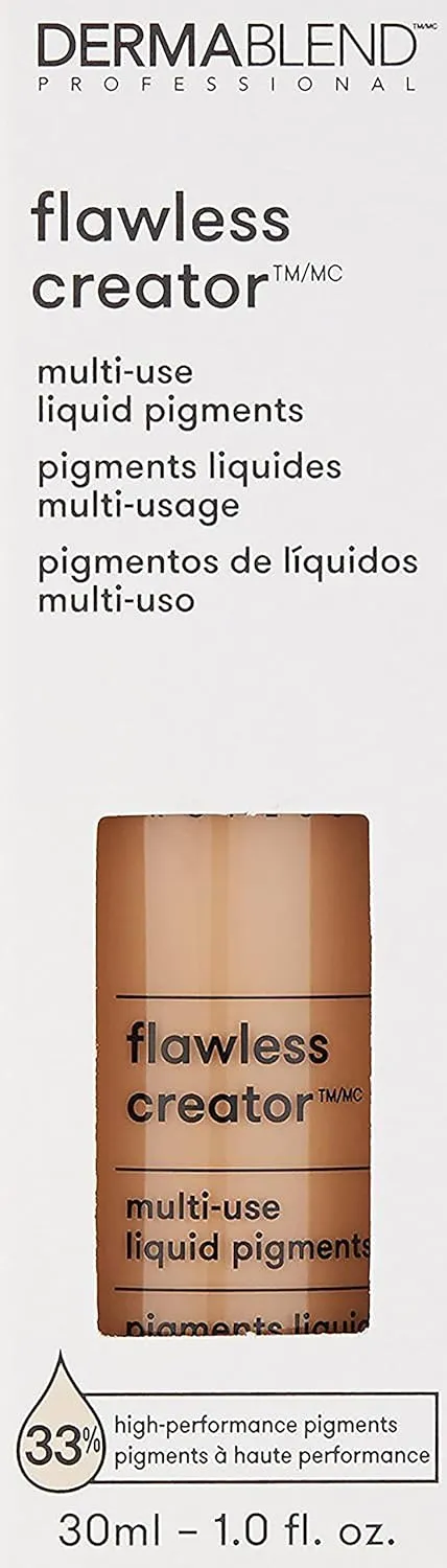 Dermablend Flawless Creator Multi-Use Liquid Foundation Makeup, Full Coverage Lightweight Buildable Foundation, Natural Finish, 1 Fl oz.