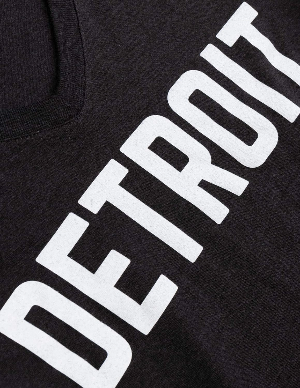 Detroit | Classic Retro City Grey Blue Red Black Detroiter 313 Cool Michigan Women V-Neck T-Shirt Top