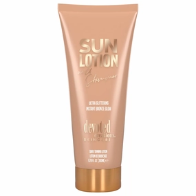 Devoted Creations Sun Lotion with Shimmer Ultra Glittering and Instant Bronze 6.76 oz (2-Pack)