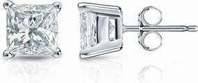 Diamond Wish 14k Gold Princess-cut Diamond Stud Earrings (1/4-2cttw, H-I, I1-I2) 4-Prong Basket, Push-Back