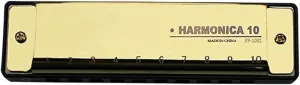 Diatonic harmonica 10 holes 20 notes blues C key for beginners(Gold)