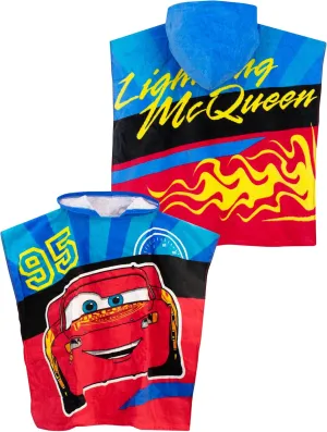 Disney Boys Poncho Cars Red One Size