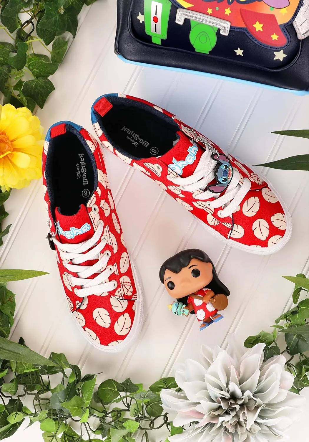Disney Lilo & Stitch Low-Top Red Unisex Shoes