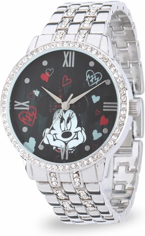 Disney Adult Glitz Analog Quartz CZ Bracelet Watch