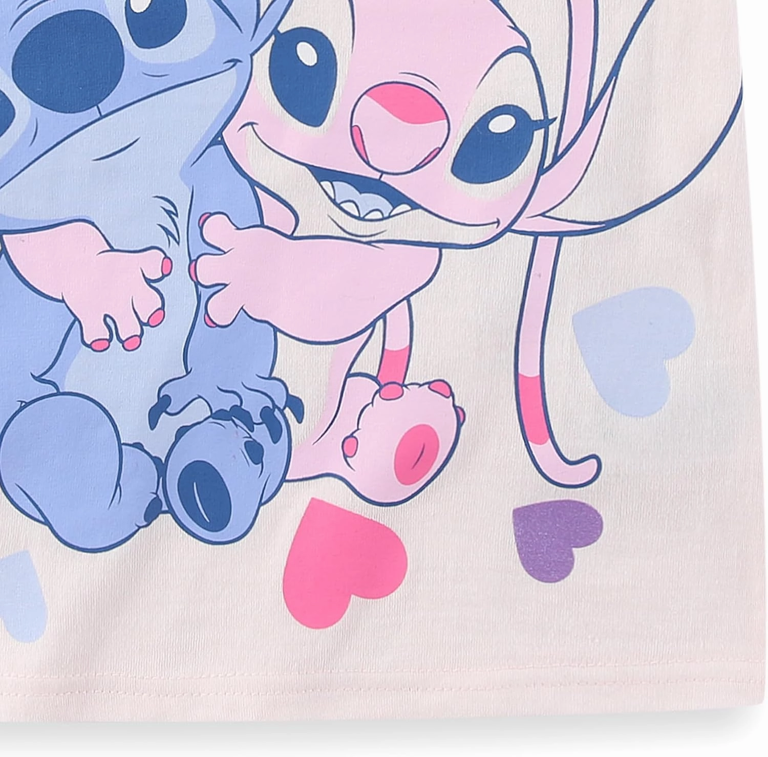 Disney Lilo & Stitch Girls Short Sleeve T-Shirt and French Terry Shorts Set for Big Kids