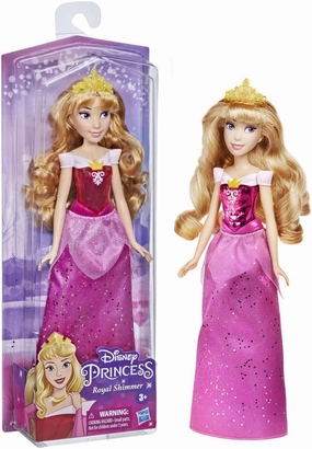 Disney Princess Royal Shimmer Aurora Doll, Fashion Doll with Skirt and Accessories, Toy for Kids Ages 3 and Up, Pink