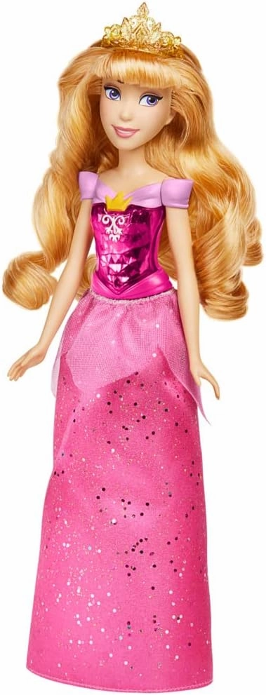 Disney Princess Royal Shimmer Aurora Doll, Fashion Doll with Skirt and Accessories, Toy for Kids Ages 3 and Up, Pink