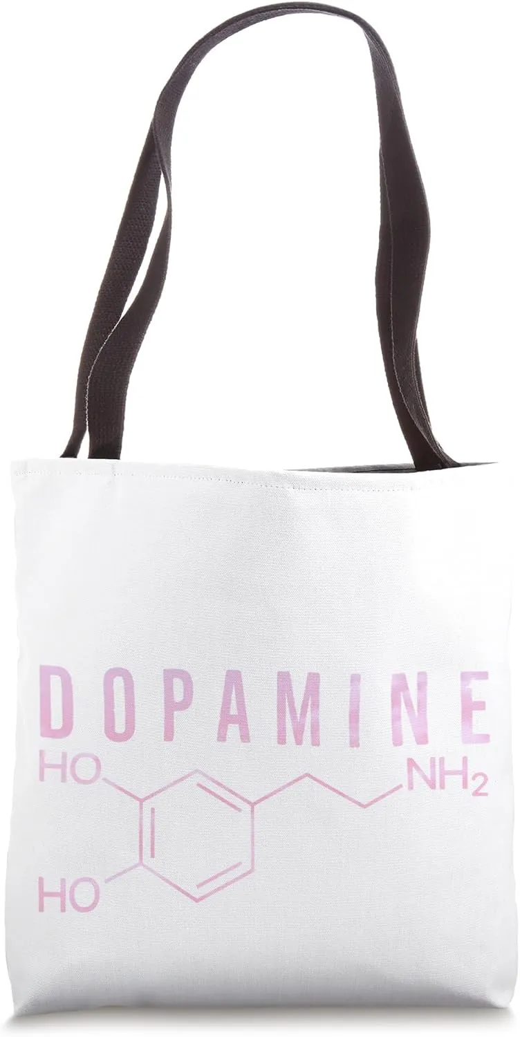 Dopamine Molecule - Neurotransmitter Pleasure and Motivation Tote Bag