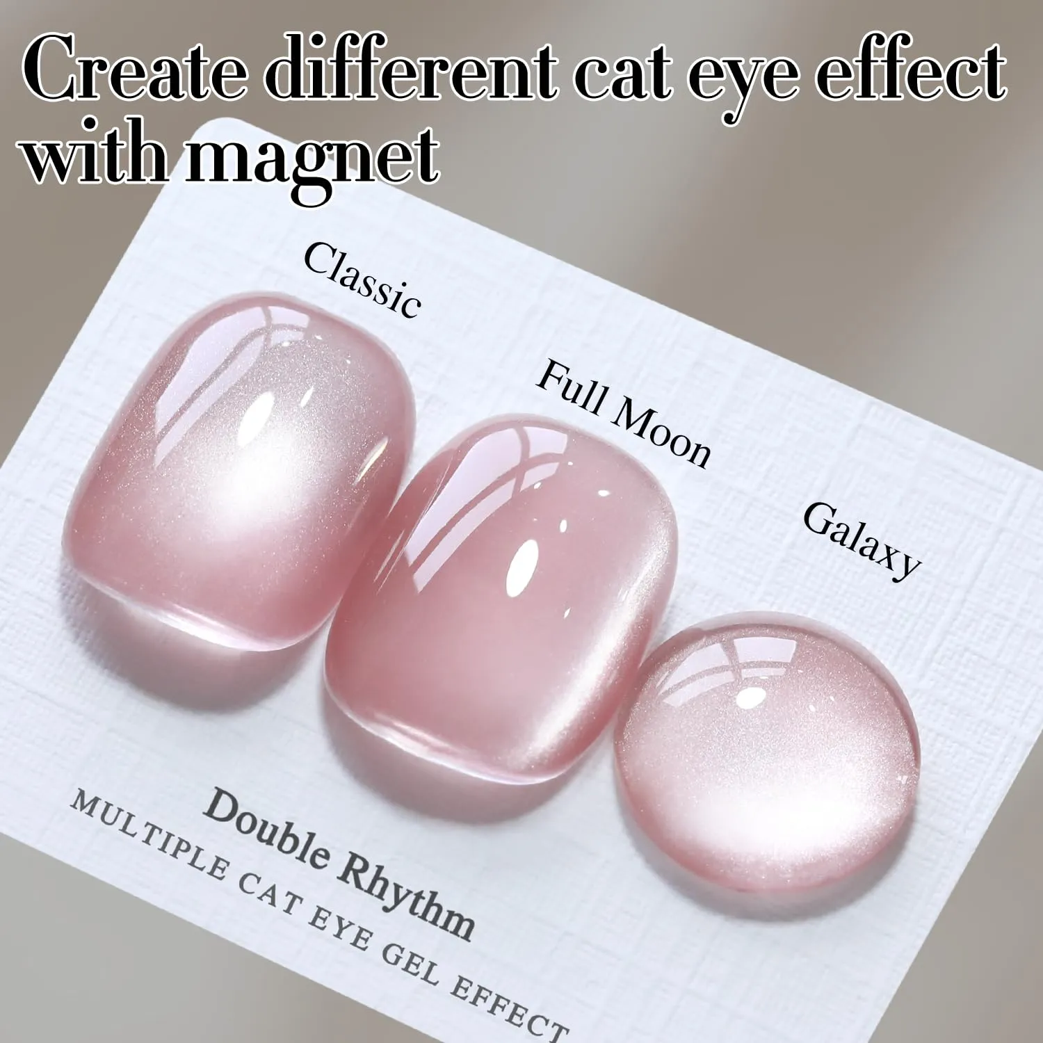 Double Rhythm 6 Colors Cat Eye Gel Polish Set Shimmer Glitter with Magnet Holographic Reflective Magnetic UV Polish Art Kit (6-Kit 35)