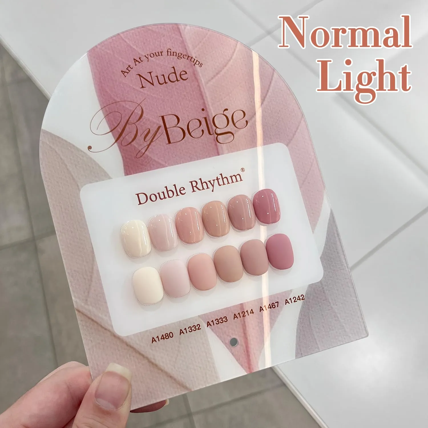 Double Rhythm 6 Pcs 15 ML Gel Polish Set Same Color Same Bottle Soak Off Gel Polish Kit Nail Art Manicure Salon DIY at Home for Women (Light Beige Nude Pink Neutral Rose-T6-4)