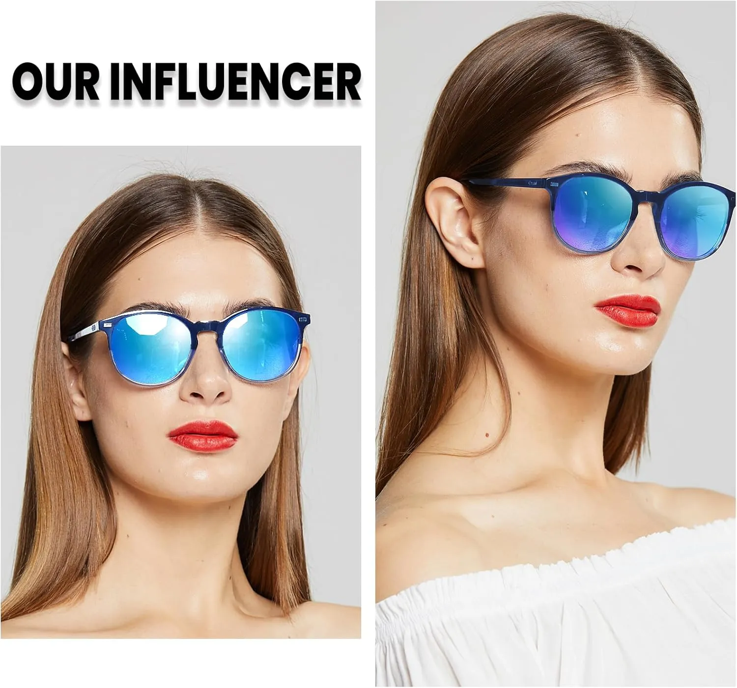 DUCO Polarized Sunglasses for Women Retro Round Women's Sunglasses Classic Vintage UV400 Shades DC1230
