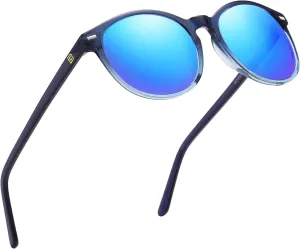 DUCO Polarized Sunglasses for Women Retro Round Women's Sunglasses Classic Vintage UV400 Shades DC1230