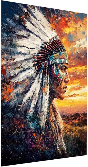 Dusk Diamond Art Kits for Adults, Square Full Drill Paint by Nmbers, Crystal Gem Art Indian Diamond Painting, Rhinestones Cross Stitch Embroidery Kit, Crafts for adults, Gifts 14 x 20Inch Model-14968