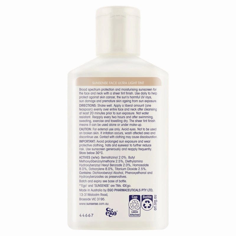 Ego SunSense Face Ultra Light Tint SPF50  100mL
