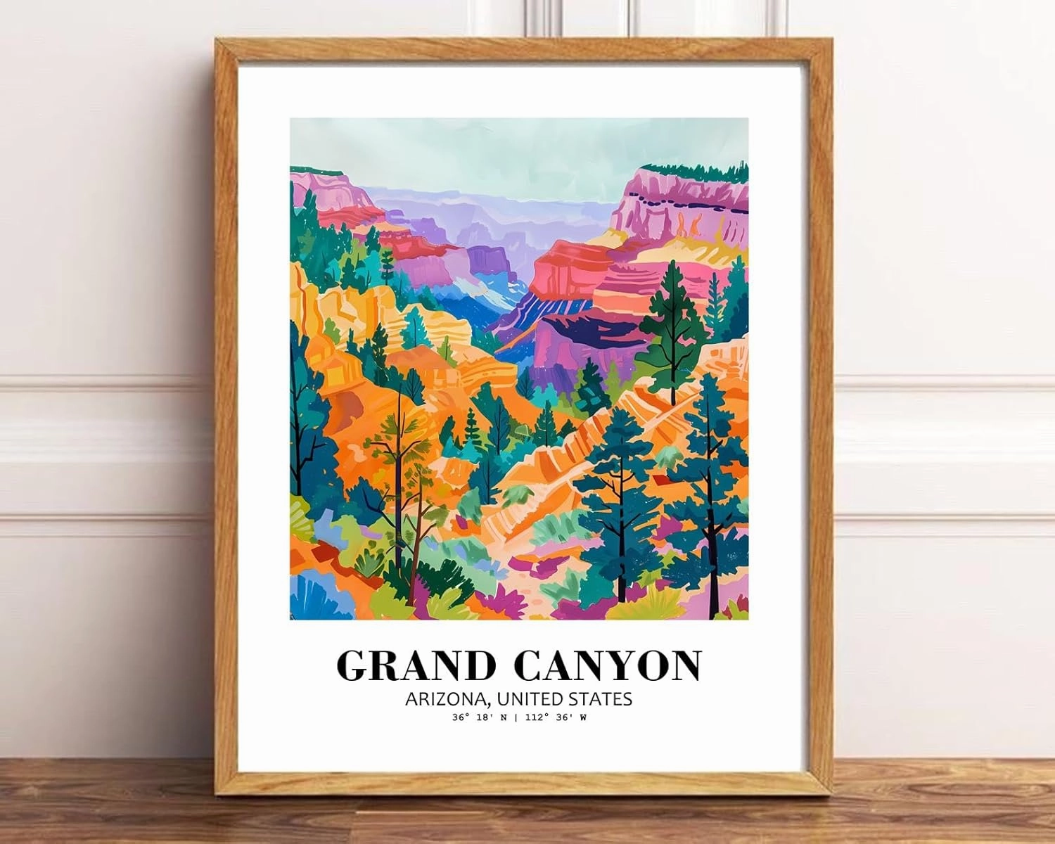 Eleville 11X14 Unframed Grand Canyon Arizona United States World Tour Travel Family Vacation Art Print Poster Wall Office Home Decor mgn009
