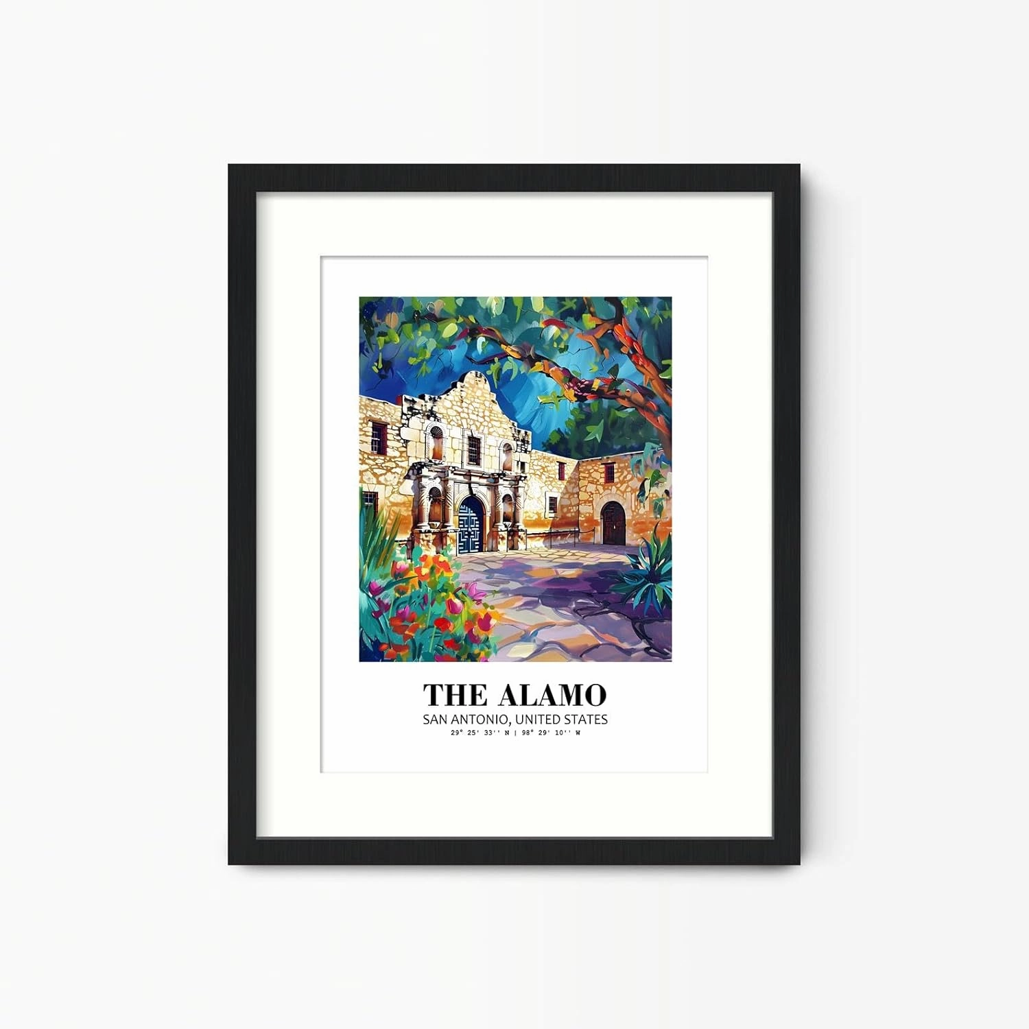 Eleville 11X14 Unframed The Alamo San Antonio United States Tourist Attraction World Wonder Travel Family Vacation Art Print Poster Wall Office Home Decor mgn045
