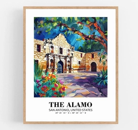Eleville 11X14 Unframed The Alamo San Antonio United States Tourist Attraction World Wonder Travel Family Vacation Art Print Poster Wall Office Home Decor mgn045