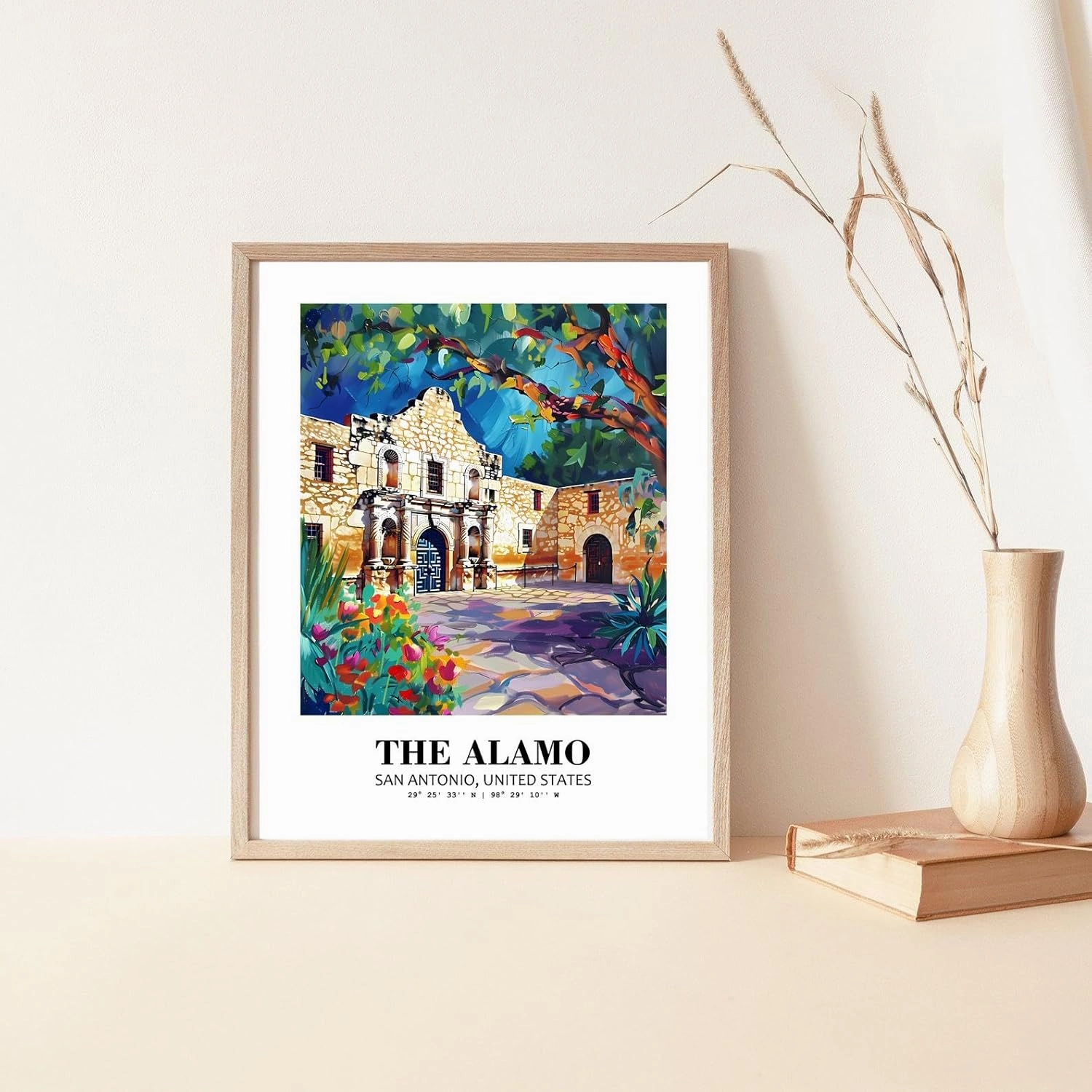 Eleville 11X14 Unframed The Alamo San Antonio United States Tourist Attraction World Wonder Travel Family Vacation Art Print Poster Wall Office Home Decor mgn045