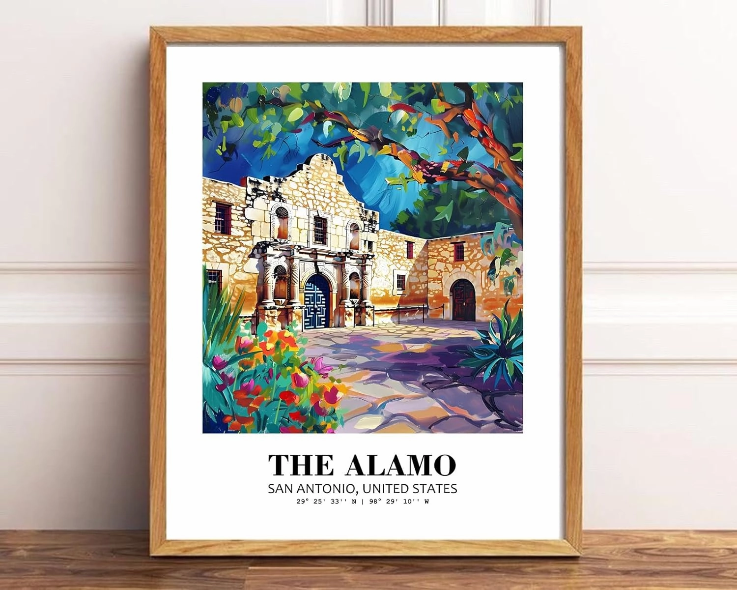 Eleville 11X14 Unframed The Alamo San Antonio United States Tourist Attraction World Wonder Travel Family Vacation Art Print Poster Wall Office Home Decor mgn045