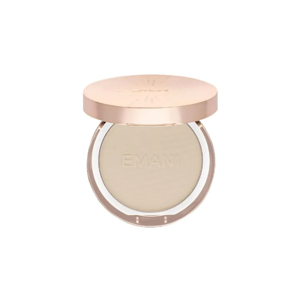 ​Emani​ Flawless Matte Powder Foundation Makeup for Sensitive Skin, Natural Mineral Foundation​ Compact with Buildable Coverage, ​Oil Control, Talc Free, ​Cruelty-Free & Vegan, Ginger