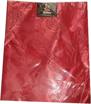 Embroidered African Sego Headties Gele Fabric 2pcs/Bag for Birthday Party. (red)