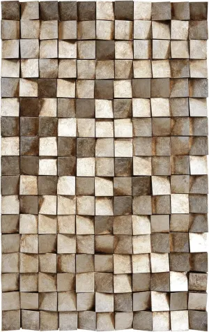 Empire Art Direct Rugged Blocks with Gold Leaf 3D Wood Wall Art Ready to Hang, 48" x 30", Textured I